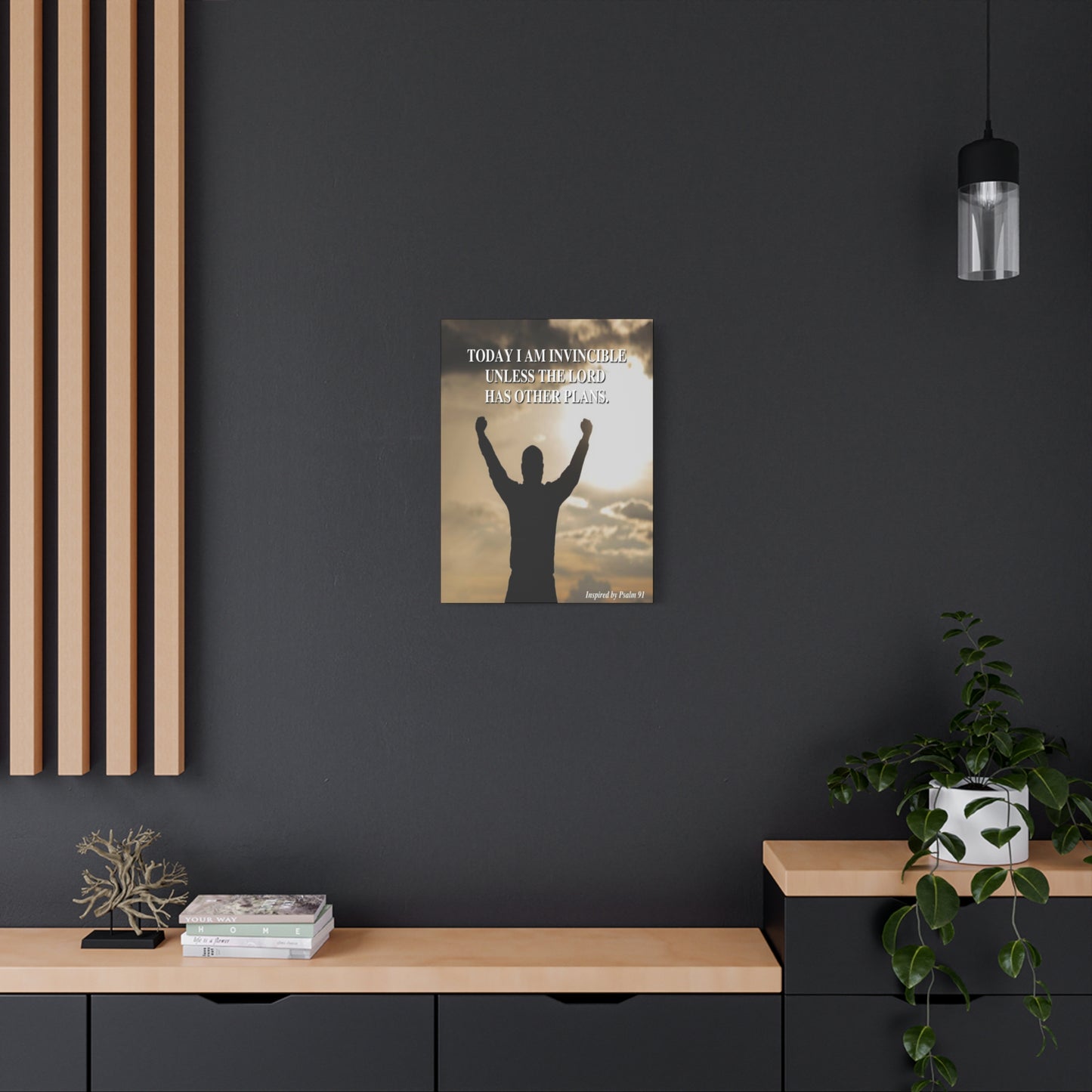 Scripture Walls Today I Am Invincible Canvas Psalm 91 Bible Verse Canvas Christian Wall Art Ready to Hang