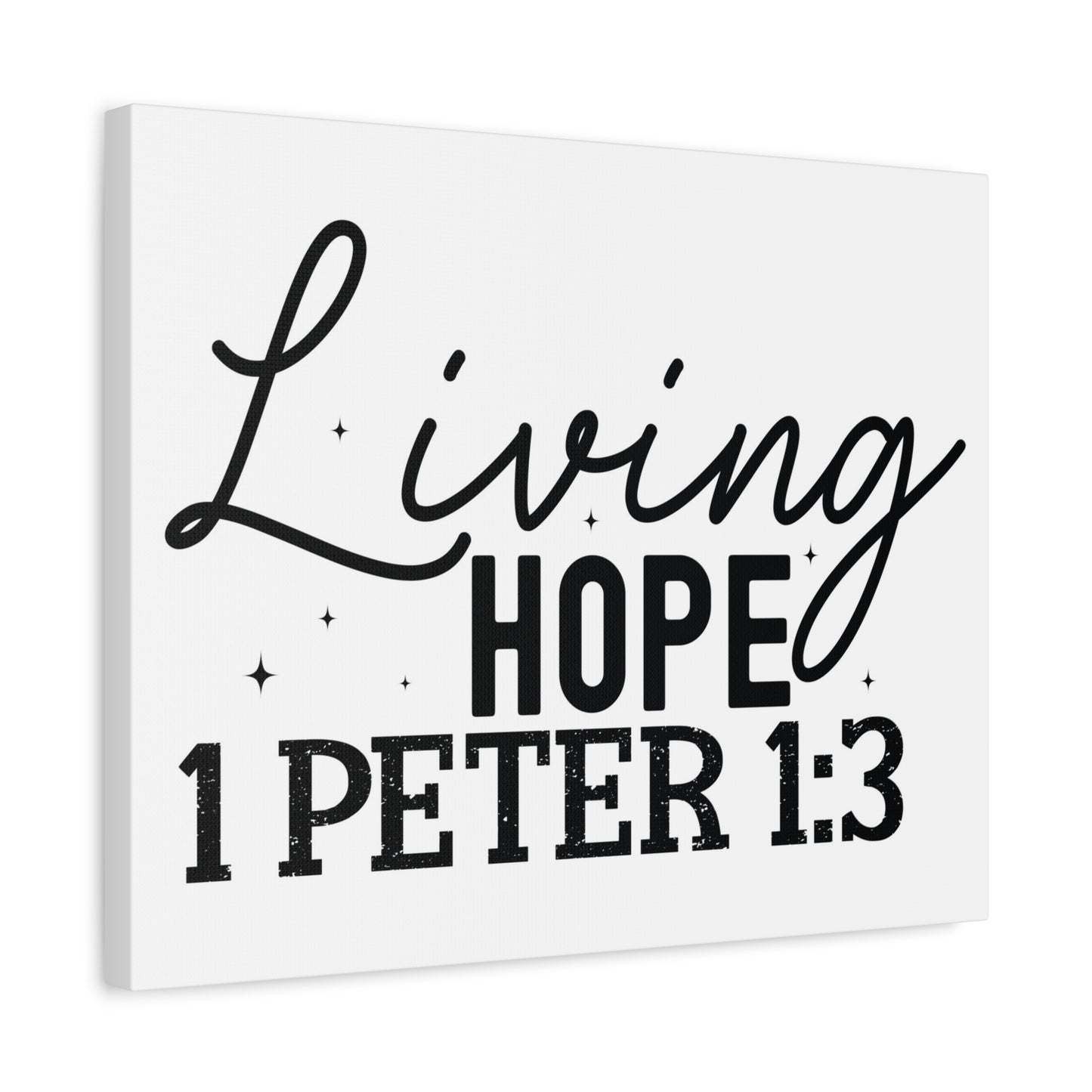 Scripture Walls 1 Peter 1:3 Our Living Hope Bible Verse Canvas Christian Wall Art Ready to Hang Unframed
