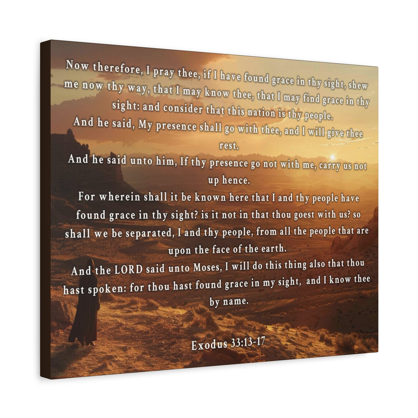 Scripture Walls Exodus 33:13-17 KJV Christian Wall Art Print Ready to Hang Unframed