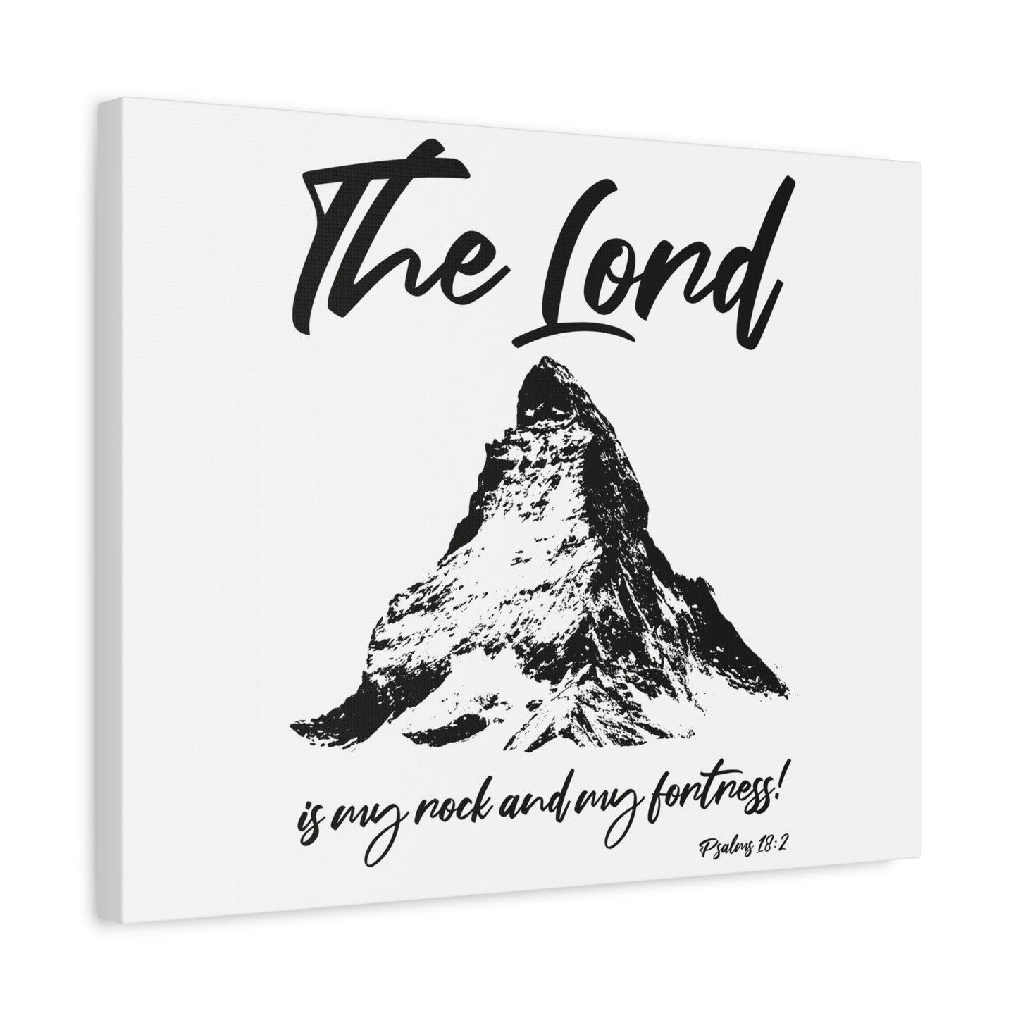 Scripture Walls Psalms 18:2 My Rock My Fortress Bible Verse Canvas Christian Wall Art Ready to Hang Unframed