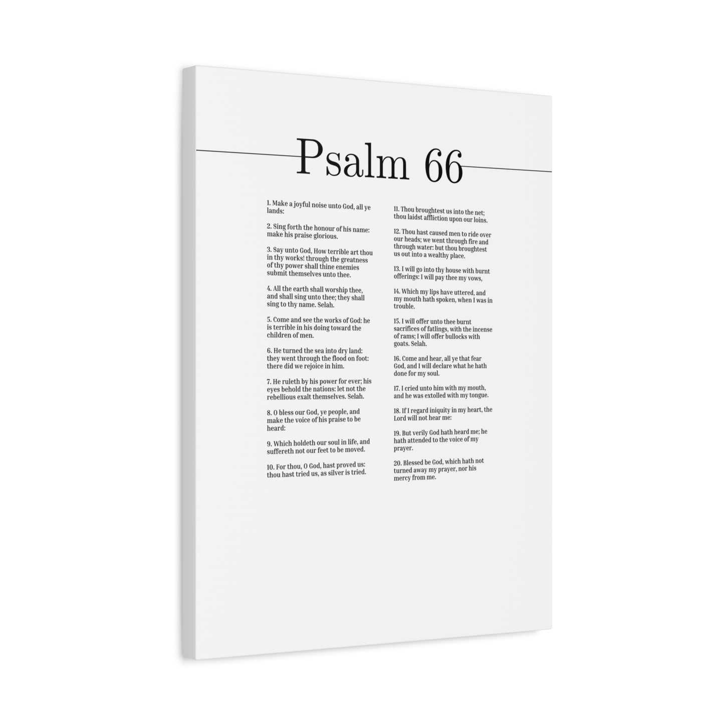 Scripture Canvas Come And See The Works Of God Psalm 66 Christian Wall Art Bible Verse Print Ready to Hang