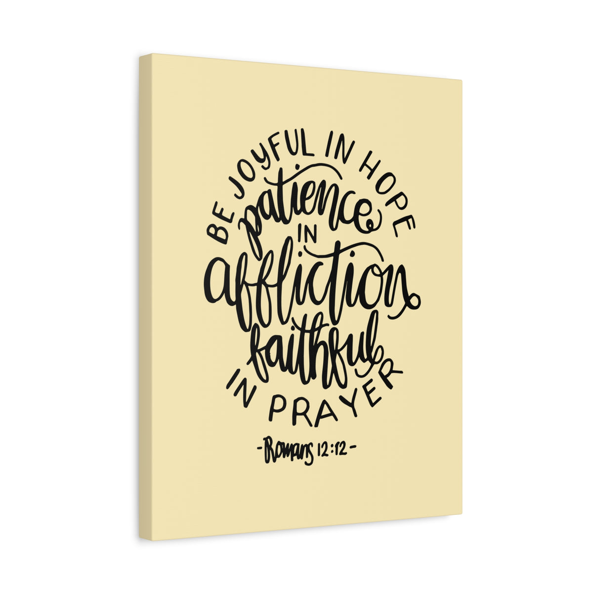 Scripture Canvas Be Joyful In Hope Romans 12:12 Christian Wall Art Bible Verse Print Ready To Hang