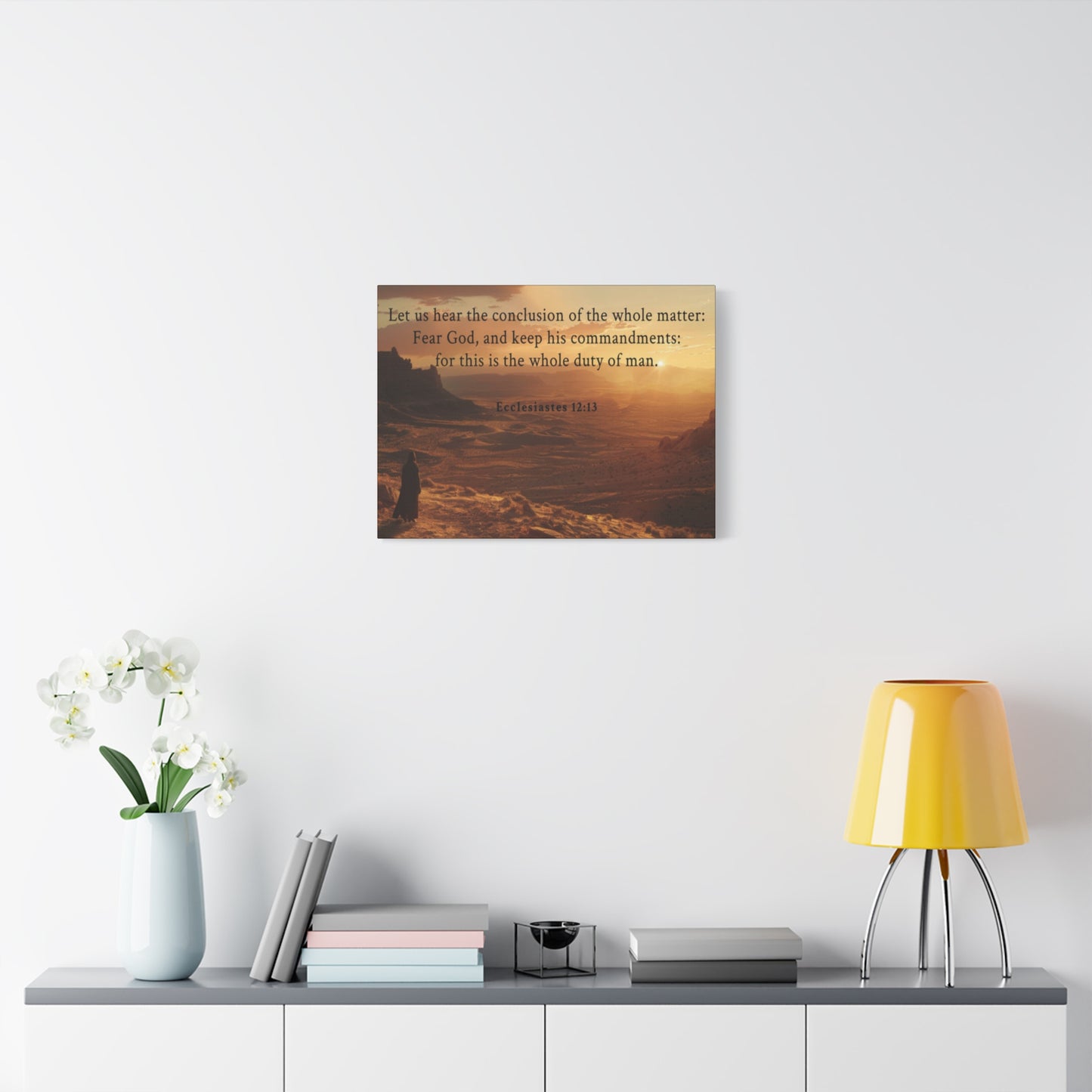 Scripture Walls Ecclesiastes 12:13 Bible Verse Canvas Christian Wall Art Ready to Hang Unframed