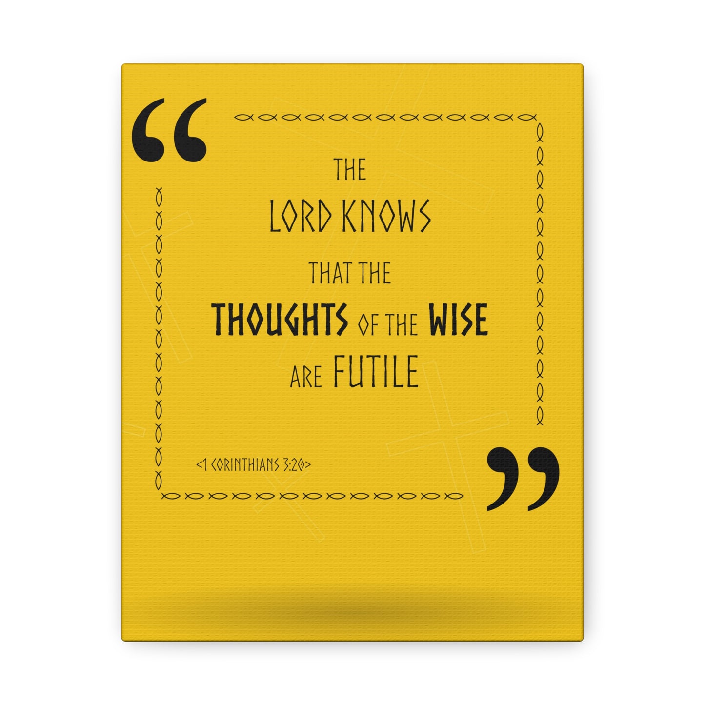 The Lord Knows 1 Corinthians 3:20 Christian Wall Art Bible Verse Print Ready To Hang
