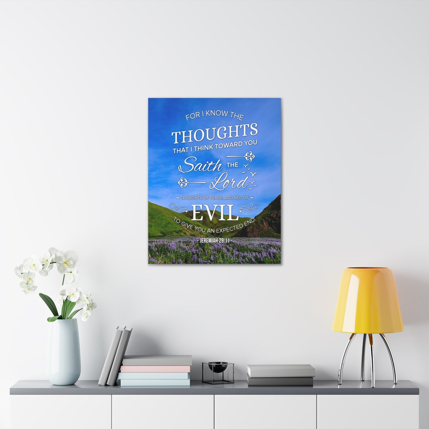 Thoughts of Peace Jeremiah 29:11 Christian Wall Art Bible Verse Print Ready to Hang