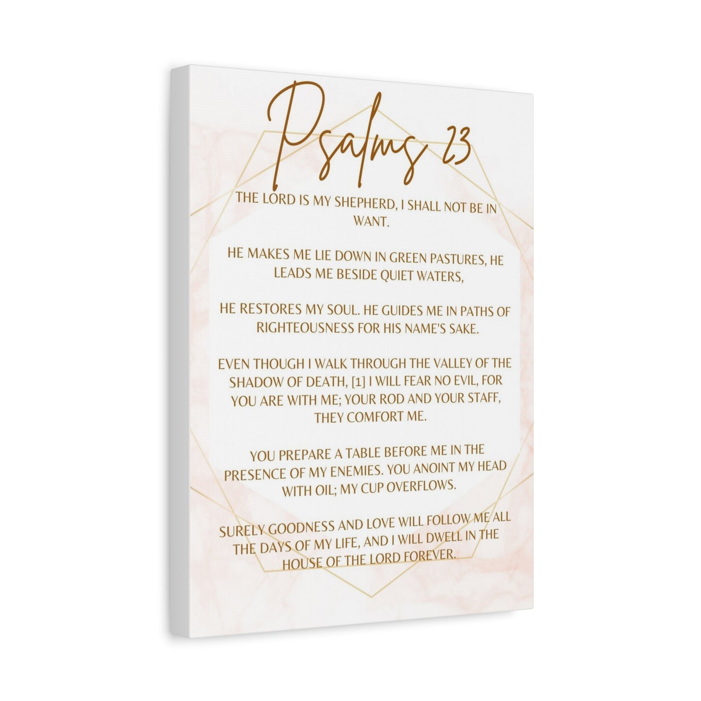 Scripture Canvas The Lord Is My Shepherd Psalms 23 Christian Wall Art Bible Verse Print Ready to Hang
