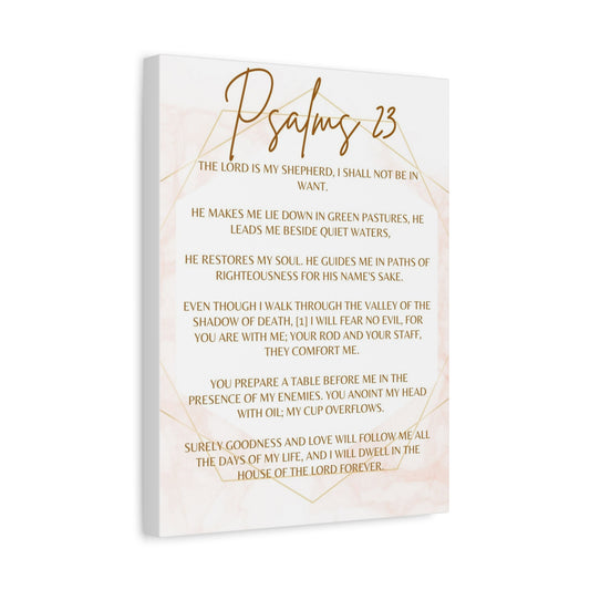 Scripture Canvas The Lord Is My Shepherd Psalms 23 Christian Wall Art Bible Verse Print Ready to Hang