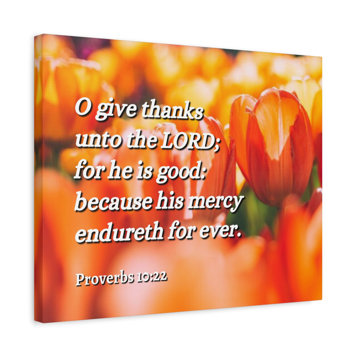 Scripture Canvas The Blessing Proverbs 10:22 Christian Wall Art Bible Verse Print Ready to Hang