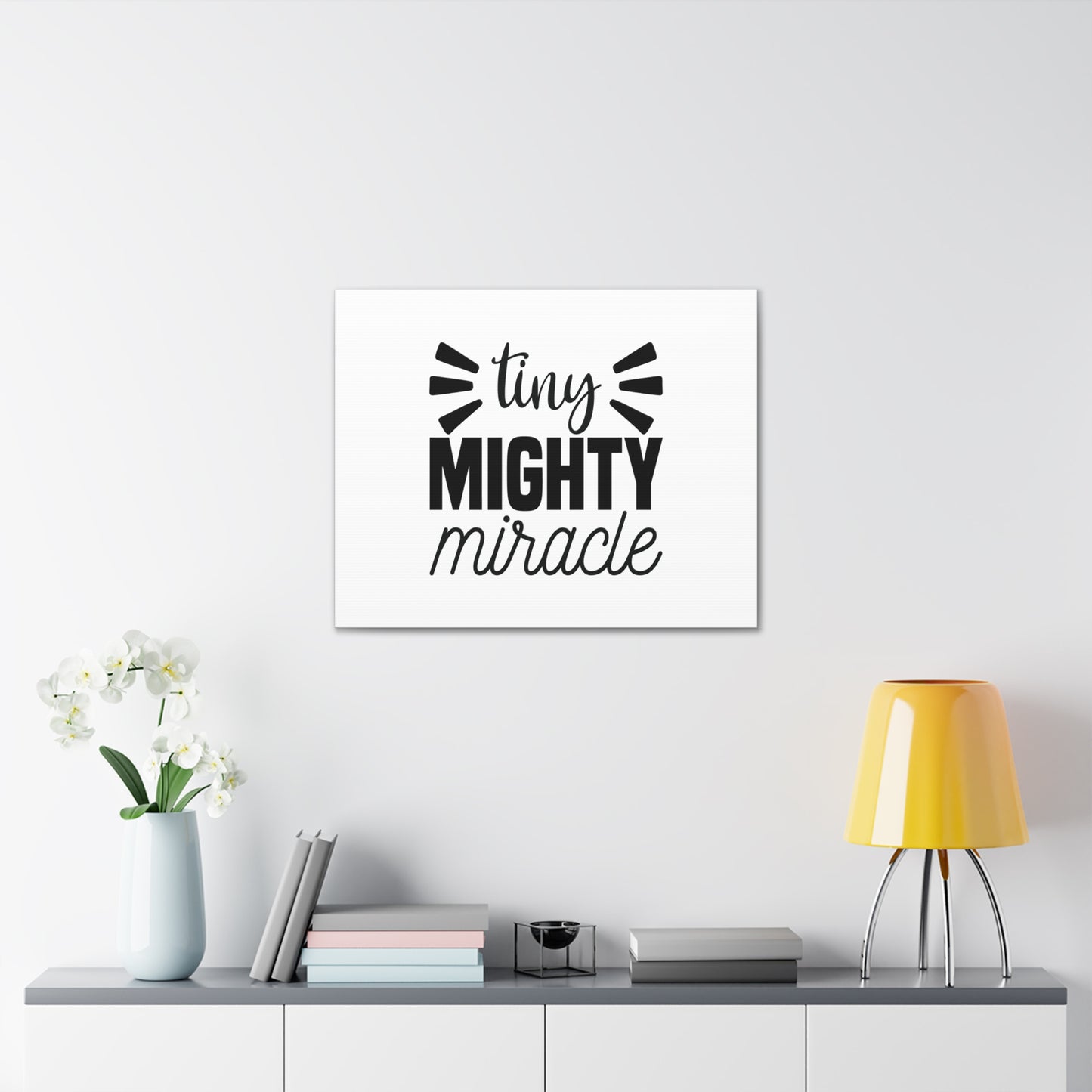 Tiny Mighty Miracle Luke 18:27 Christian Wall Art Bible Verse Print Ready to Hang