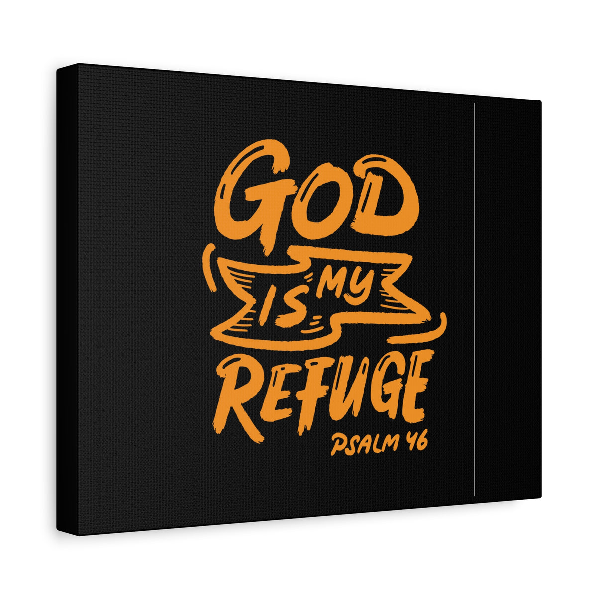 Scripture Canvas My Refuge Psalm 46 Christian Wall Art Bible Verse Print Ready to Hang