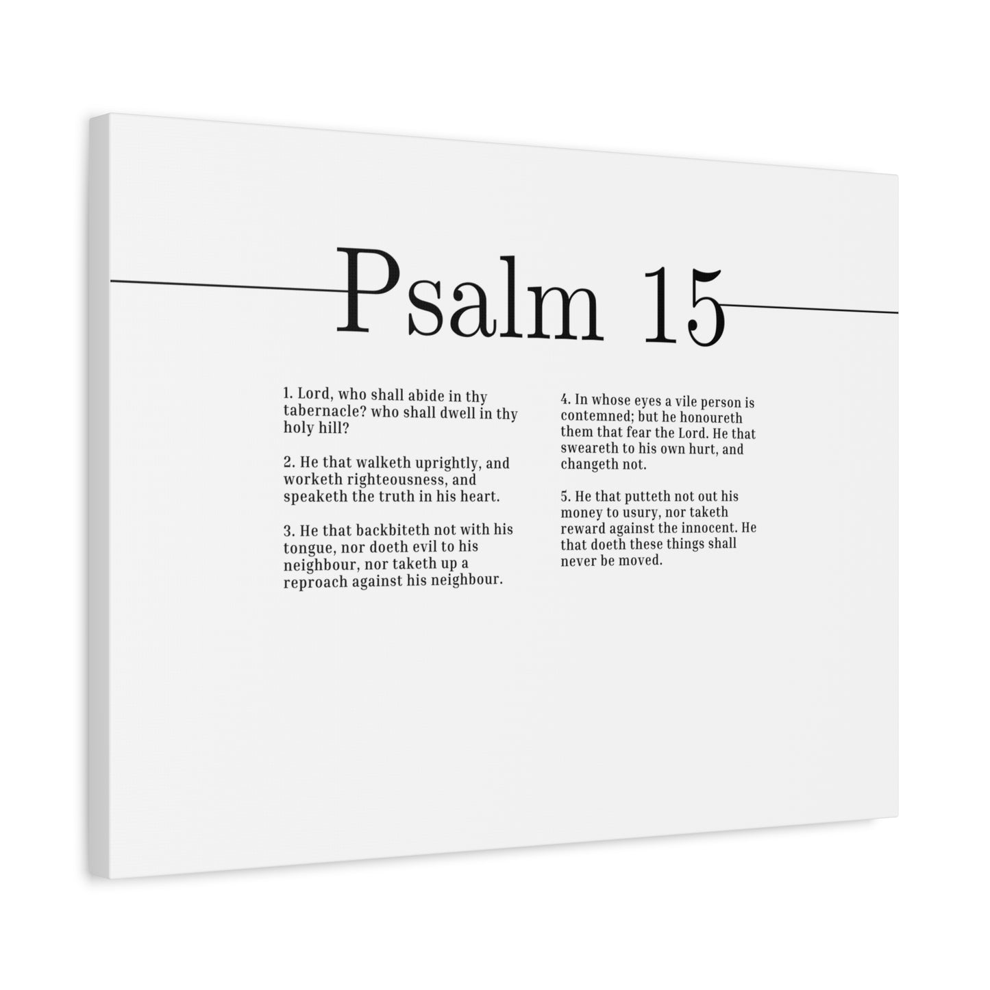 Scripture Canvas The Truth In His Heart Psalm 15 Christian Wall Art Bible Verse Print Ready to Hang