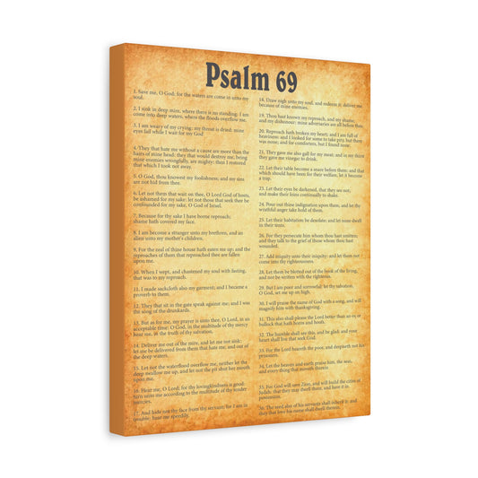 Scripture Walls Psalm 69 Gold Bible Chapter Canvas Christian Wall Art Ready to Hang