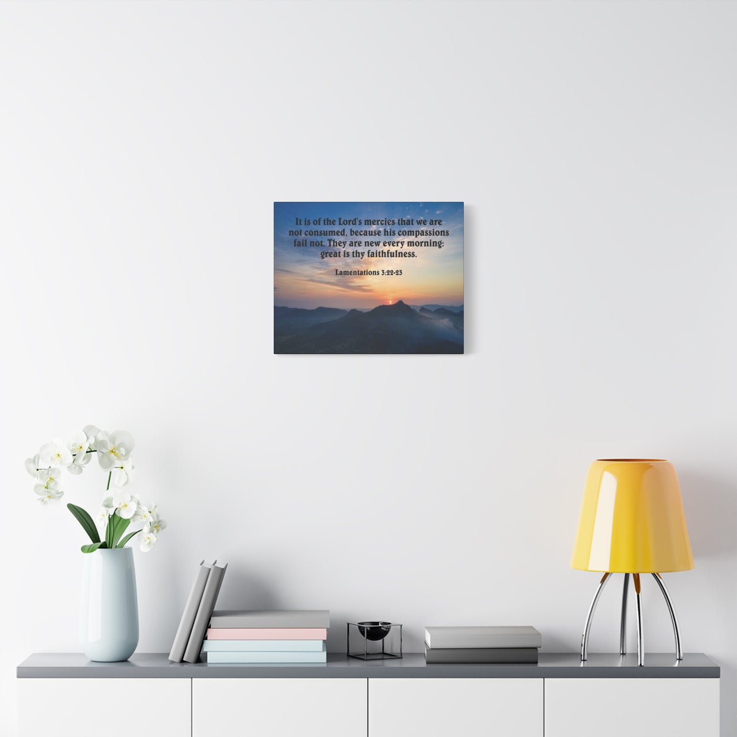 Scripture Walls Canvas Great is Thy Faithfulness Lamentations 3:22-23 KJV Wall Art Christian Home Decor