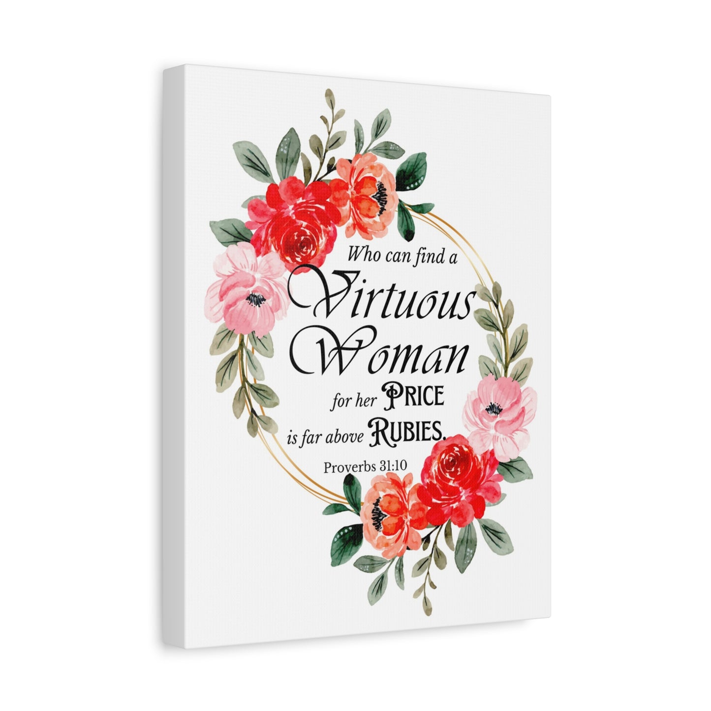 Scripture Walls Proverbs 31:10 A Virtuous Woman Bible Verse Canvas Christian Wall Art Ready to Hang Unframed