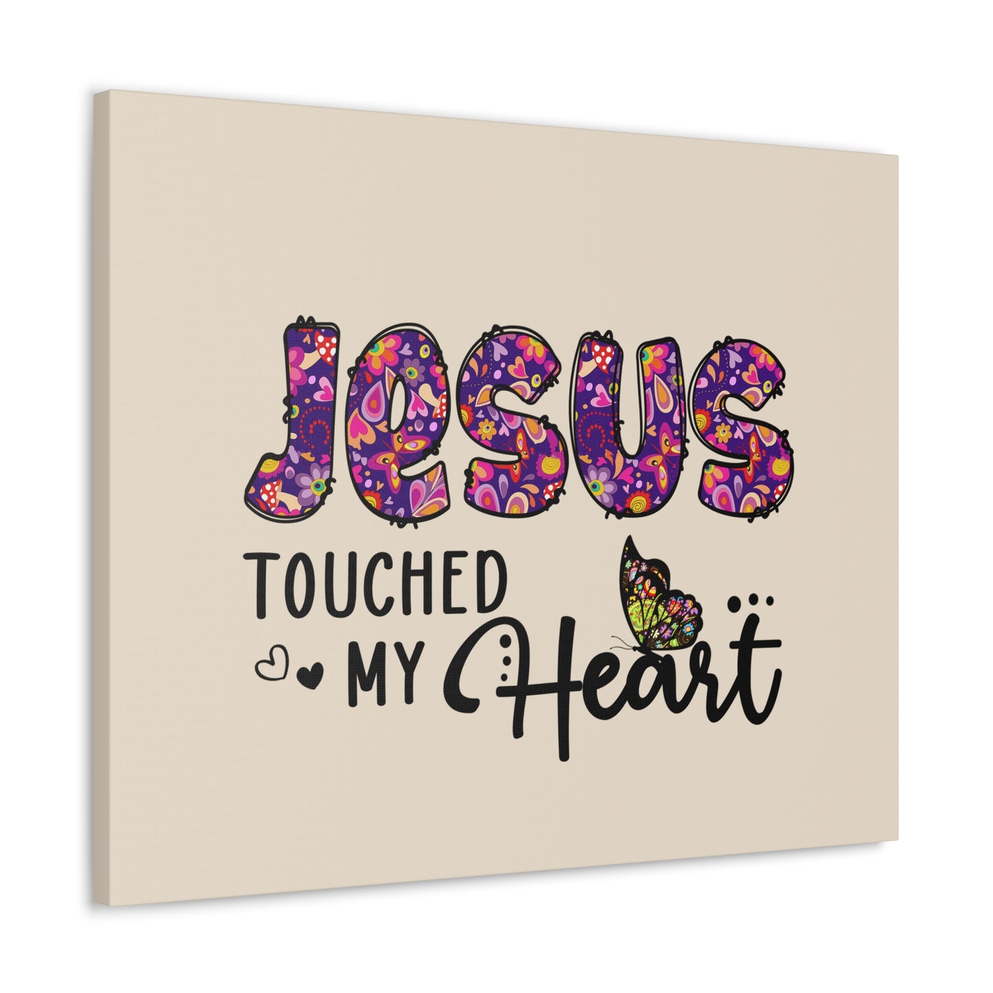 Touched My Heart Floral Isaiah 6:7 Bible Verse Canvas Christian Wall Art Ready to Hang