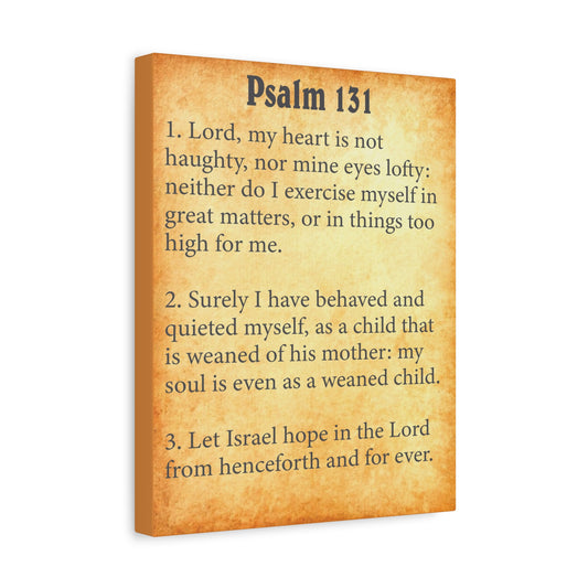Scripture Walls Psalm 131 Gold Bible Chapter Canvas Christian Wall Art Ready to Hang
