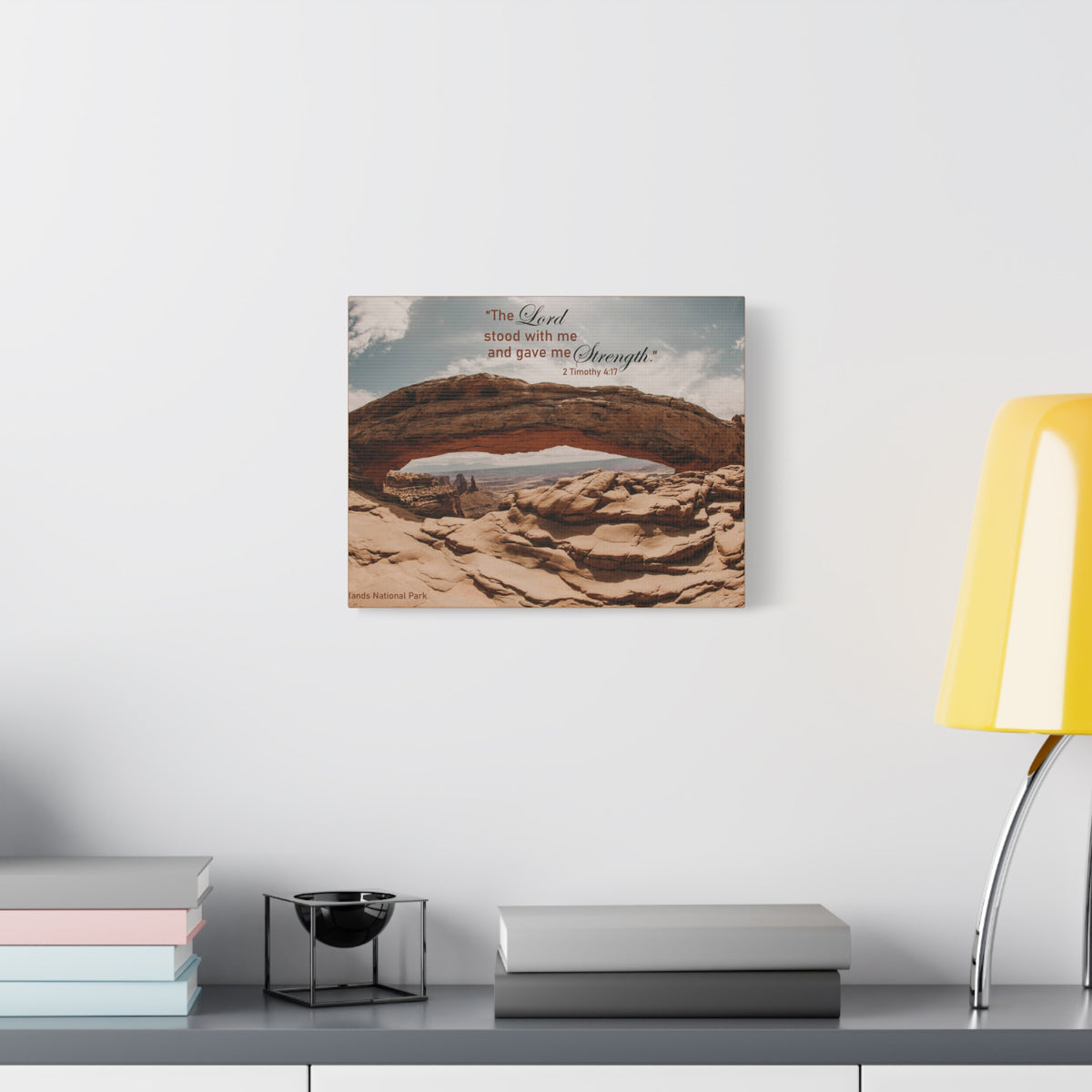 Scripture Canvas Stood With Me 2 Timothy 4:17 Christian Wall Art Bible Verse Print Ready to Hang