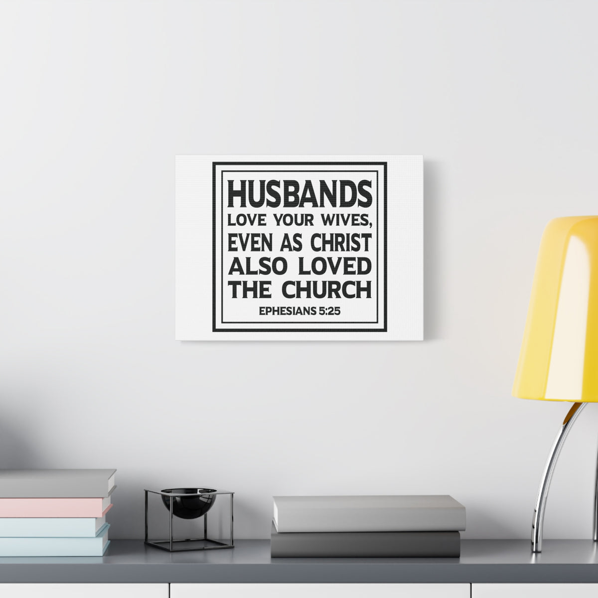 Scripture Canvas Loved The Church Ephesians 5:25 Christian Wall Art Bible Verse Print Ready to Hang