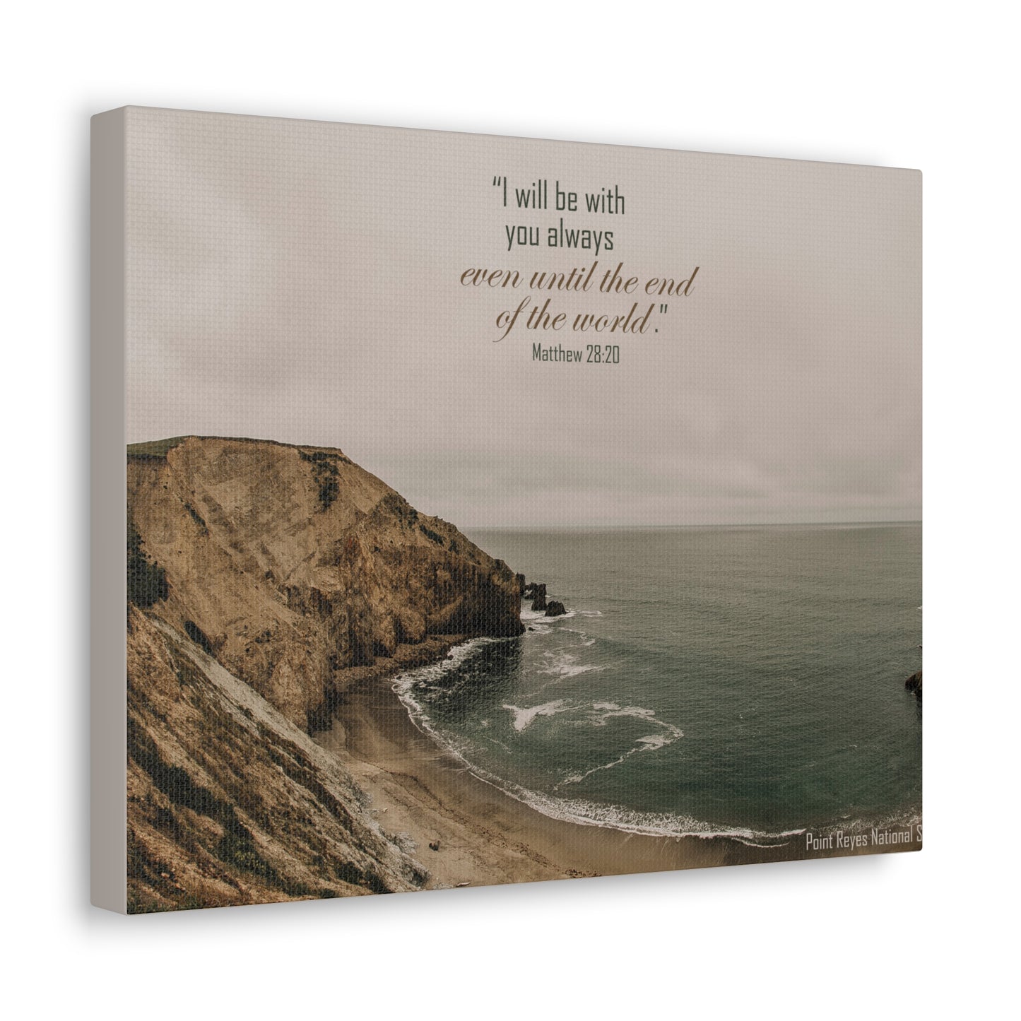 With You Always Matthew 28:20 Bible Verse Canvas Christian Wall Art Ready to Hang