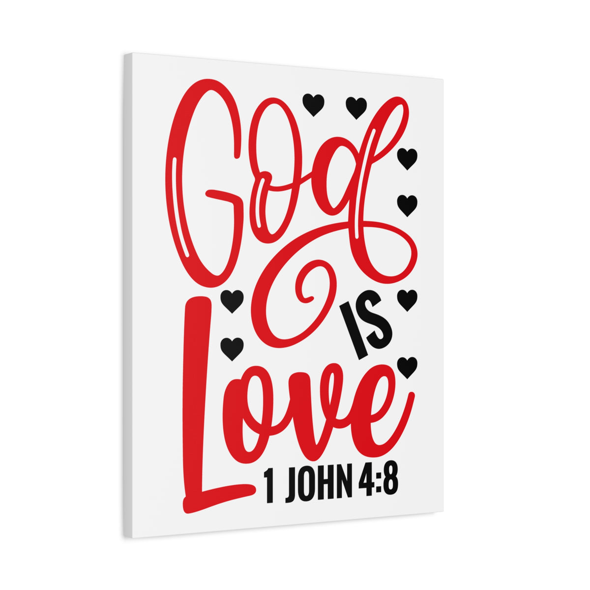 Scripture Canvas 1 John 4:8 God Is Love Christian Wall Art Bible Verse Print Ready to Hang