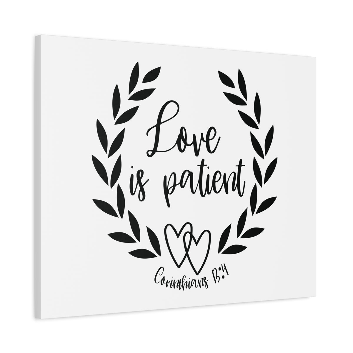 Scripture Canvas Love Is Patient Corinthians 13:4 Christian Wall Art Bible Verse Print Ready to Hang