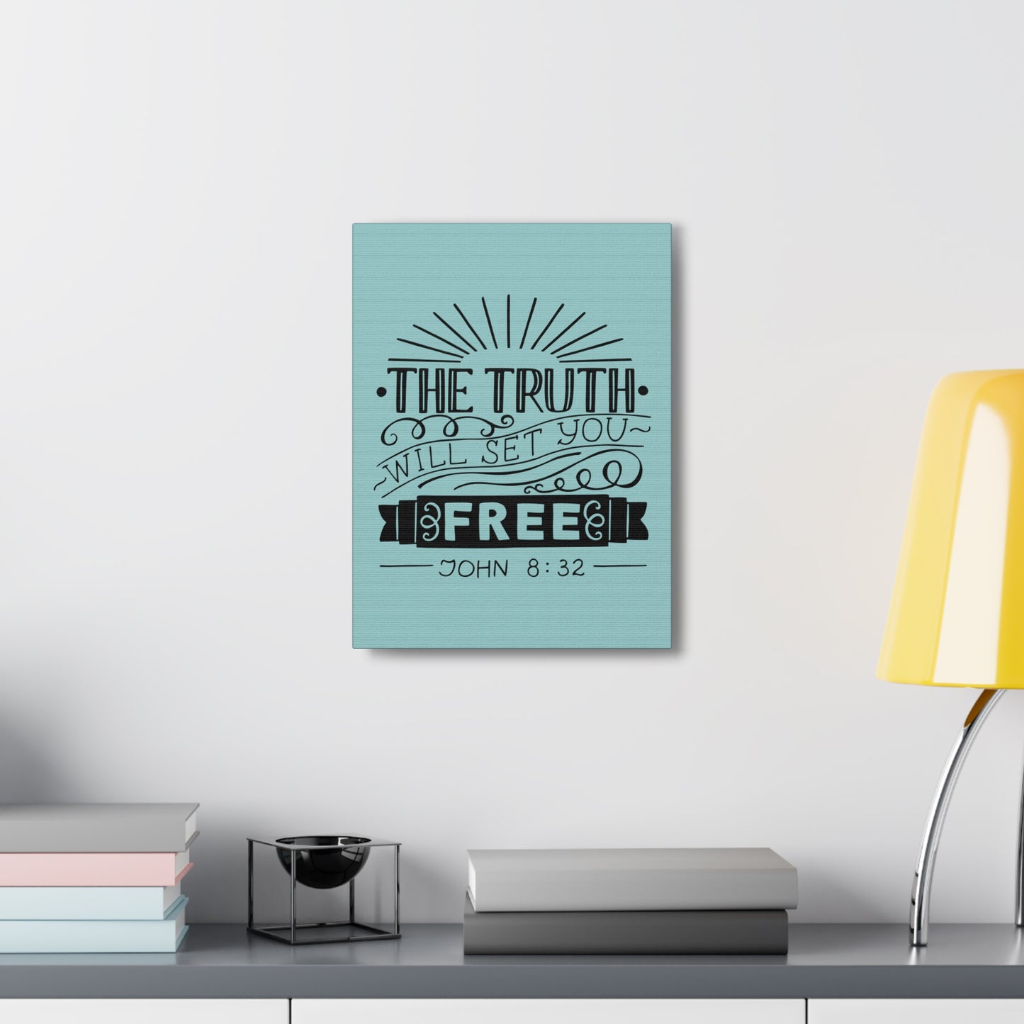 The Truth Will Set You Free John 8:32 Christian Wall Art Bible Verse Print Ready To Hang