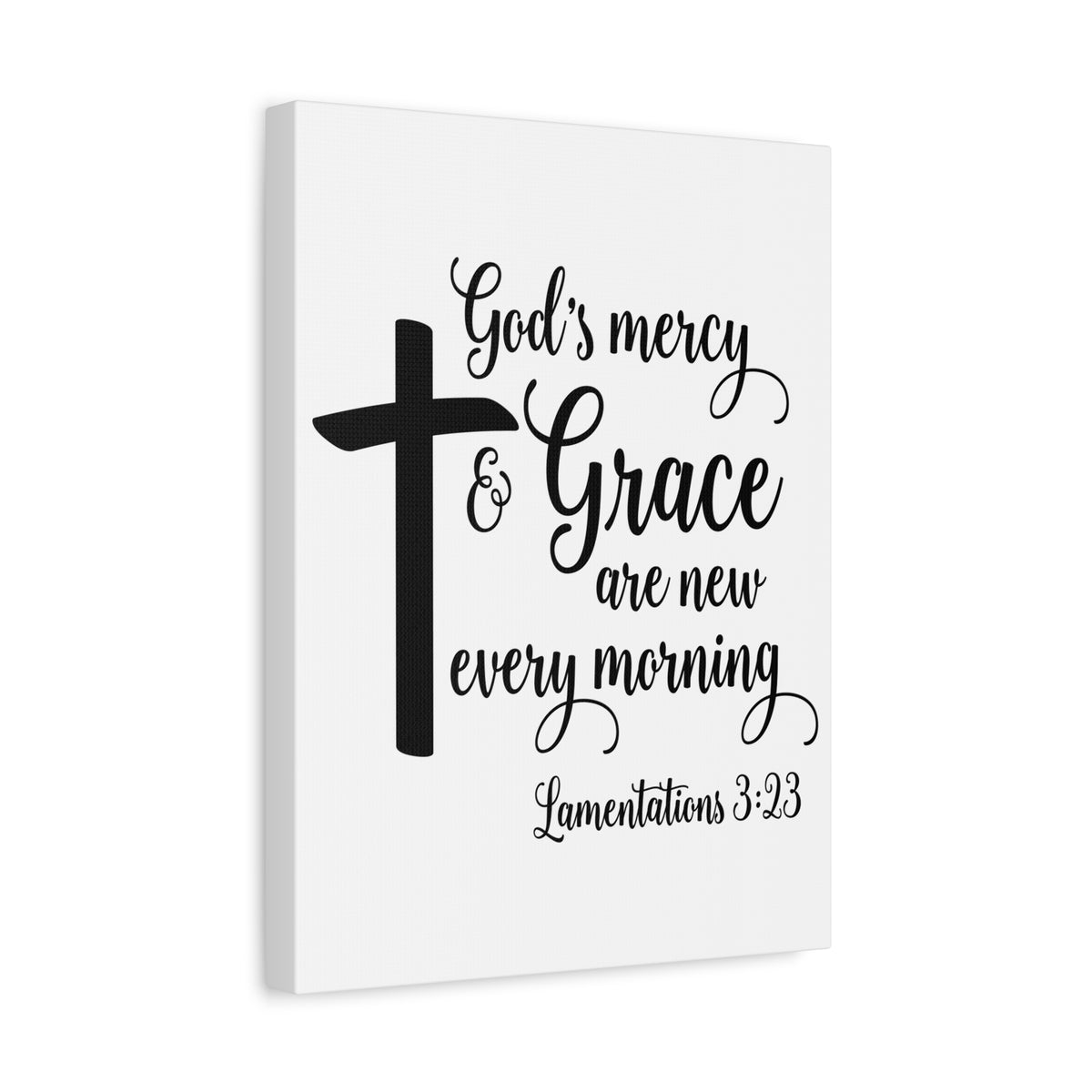 Scripture Canvas Grace Are New Lamentations 3:23 Christian Wall Art Bible Verse Print Ready to Hang
