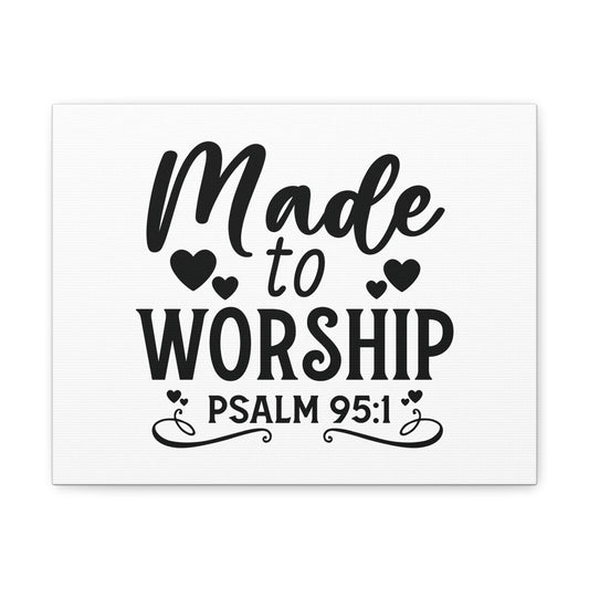 Worship Psalm 95:1 Hearts Bible Verse Canvas Christian Wall Art Ready to Hang