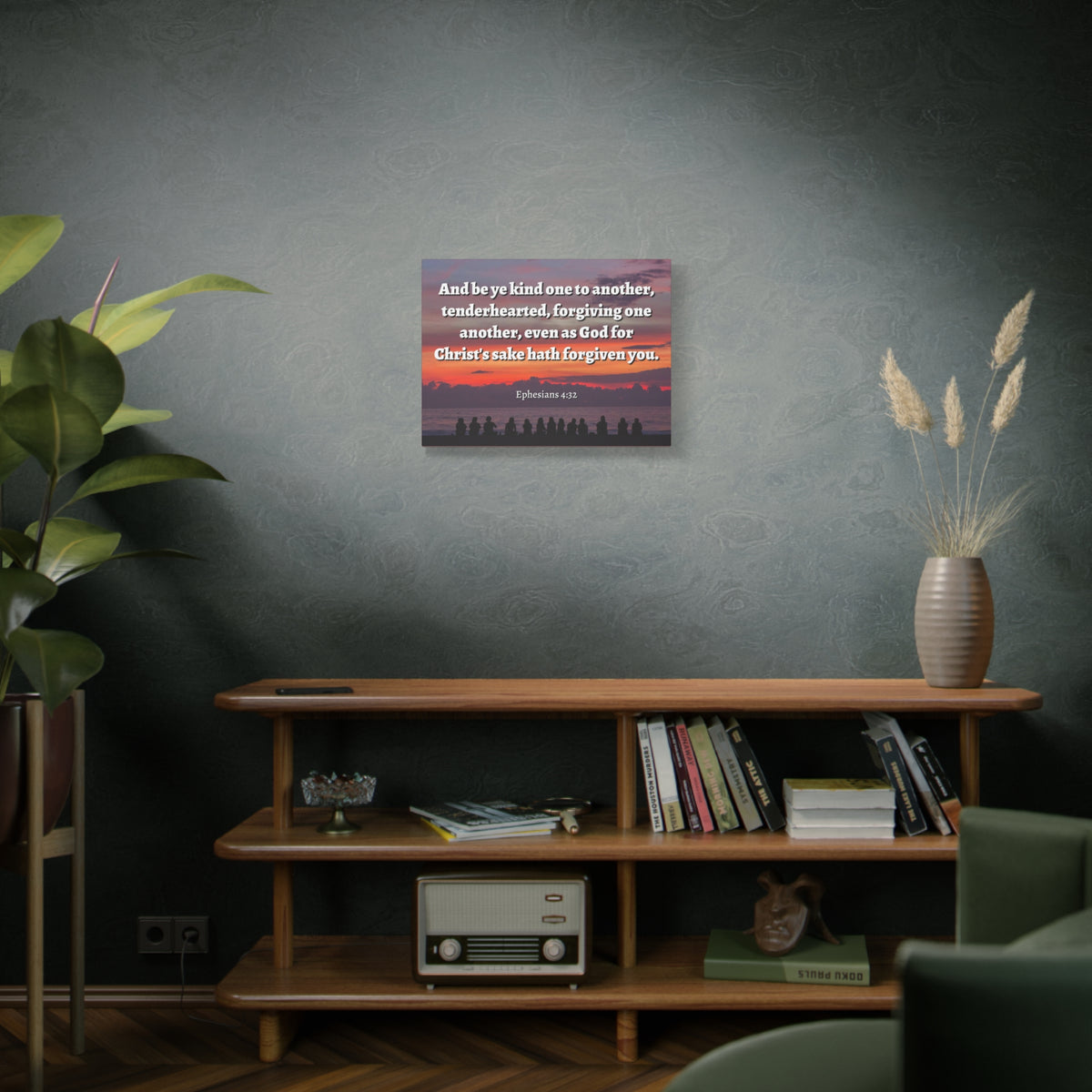 Scripture Canvas Forgiven You Ephesians 4:32 Christian Wall Art Bible Verse Print Ready to Hang