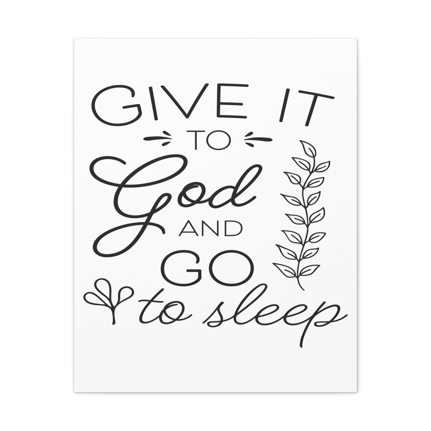 To God And Psalm 4:8 Christian Wall Art Print Ready to Hang