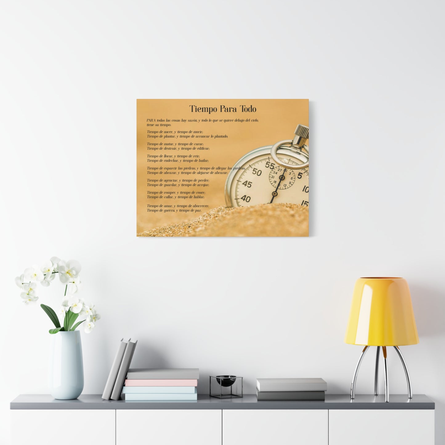 Scripture Walls Tiempo Para Todo Eclesiastés 3:5 Cuadros Cristianos Para Pared En Español, Christian Wall Decor In Spanish, Arte de Jesucristo,
