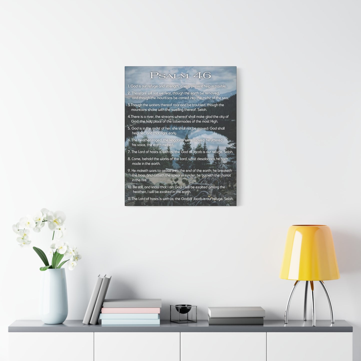 Scripture Walls Lord Reign In Me Psalm 46:11 Colored Christian Wall Art Print Ready to Hang