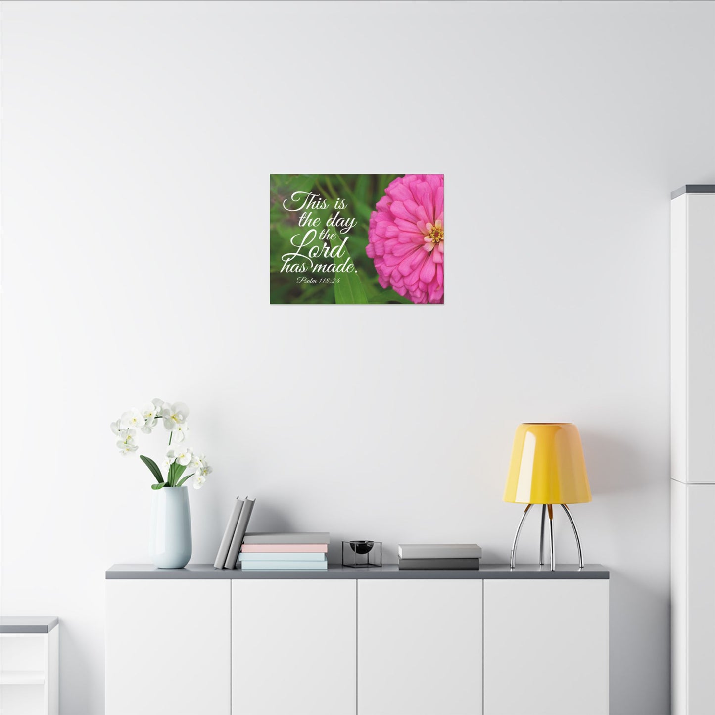Scripture Canvas The Lord Has Made Psalm 118:24 Christian Wall Art Bible Verse Print Ready to Hang