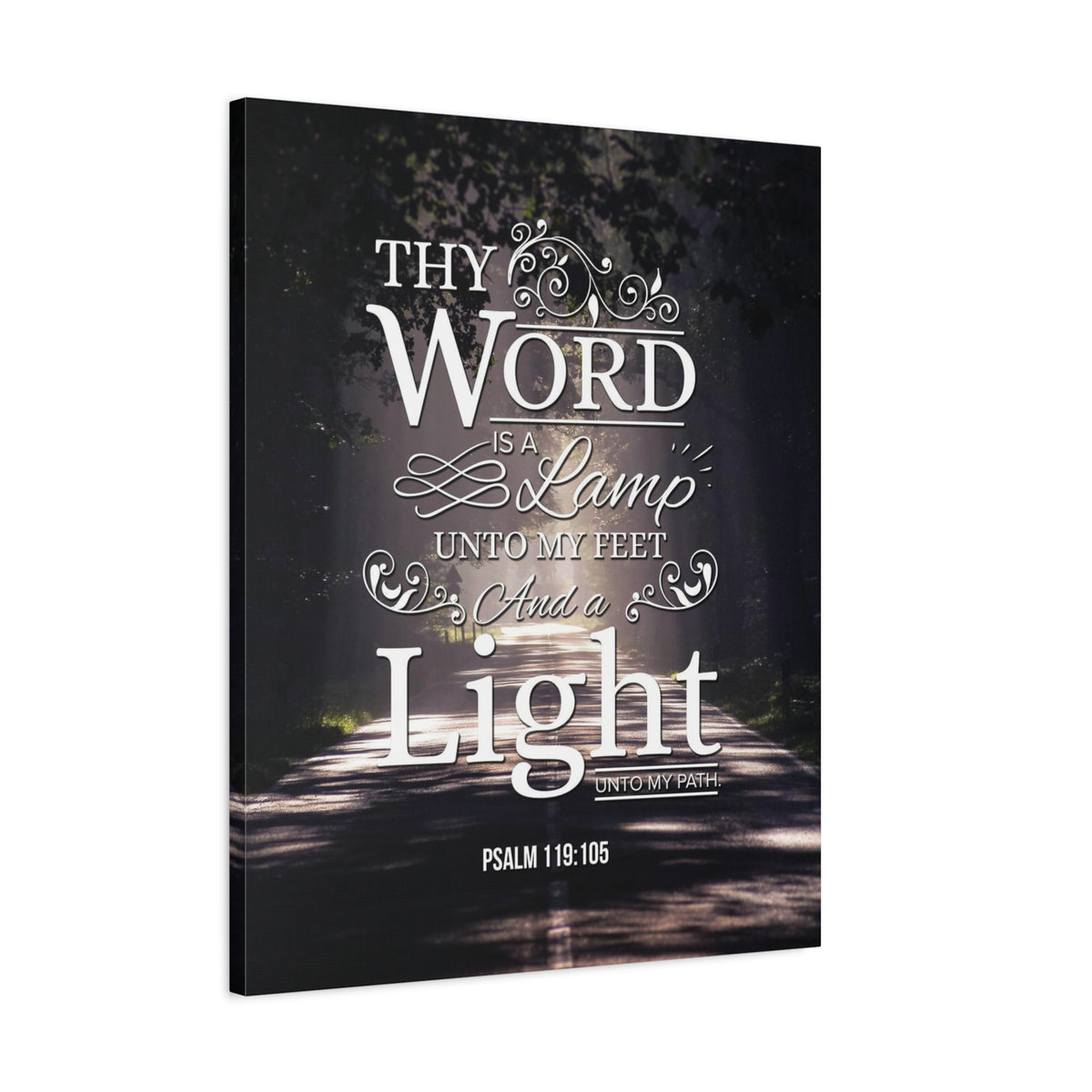 Bible Verse Canvas Thy Word is a Lamp Unto my Feet Psalm 119:105 Bible Verse Wall Art Scripture Art Faith Artwork Christian Home Decor