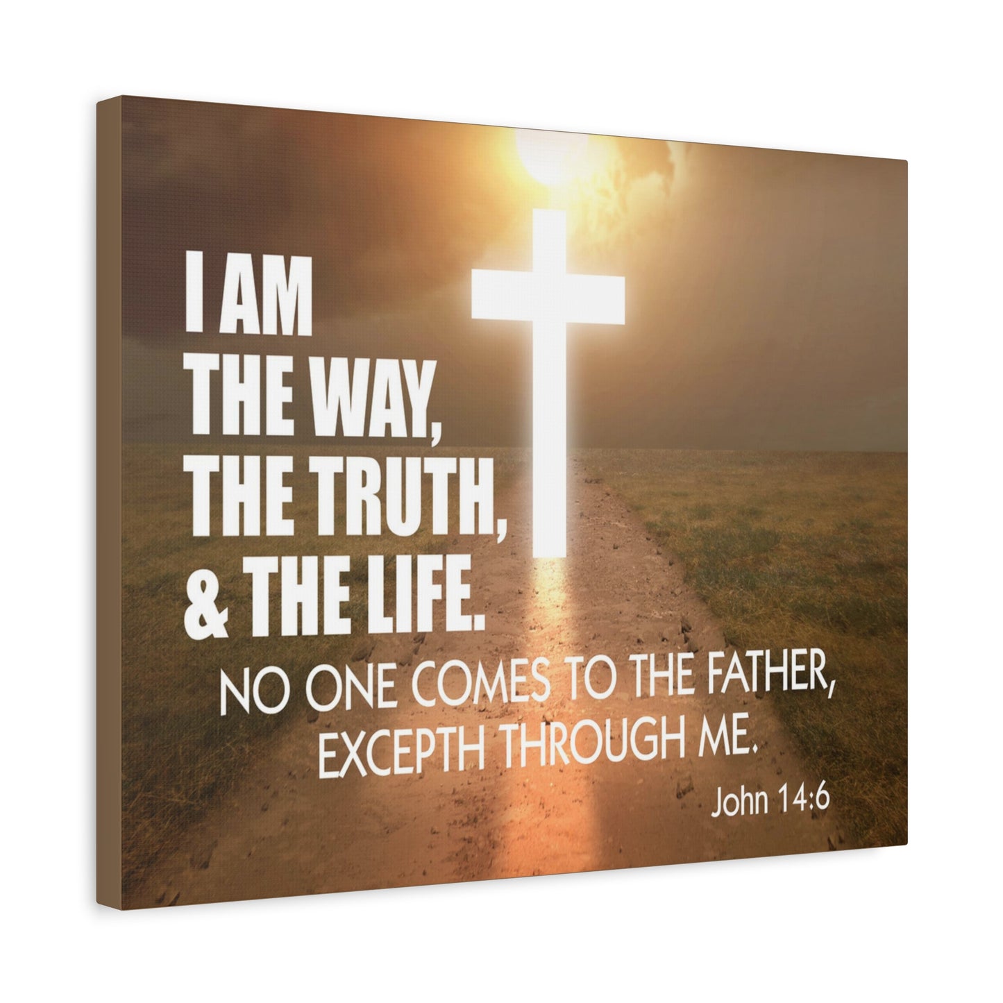 Bible Verse Canvas I Am The Way John 14:6 Wall Art Christian Home Decor