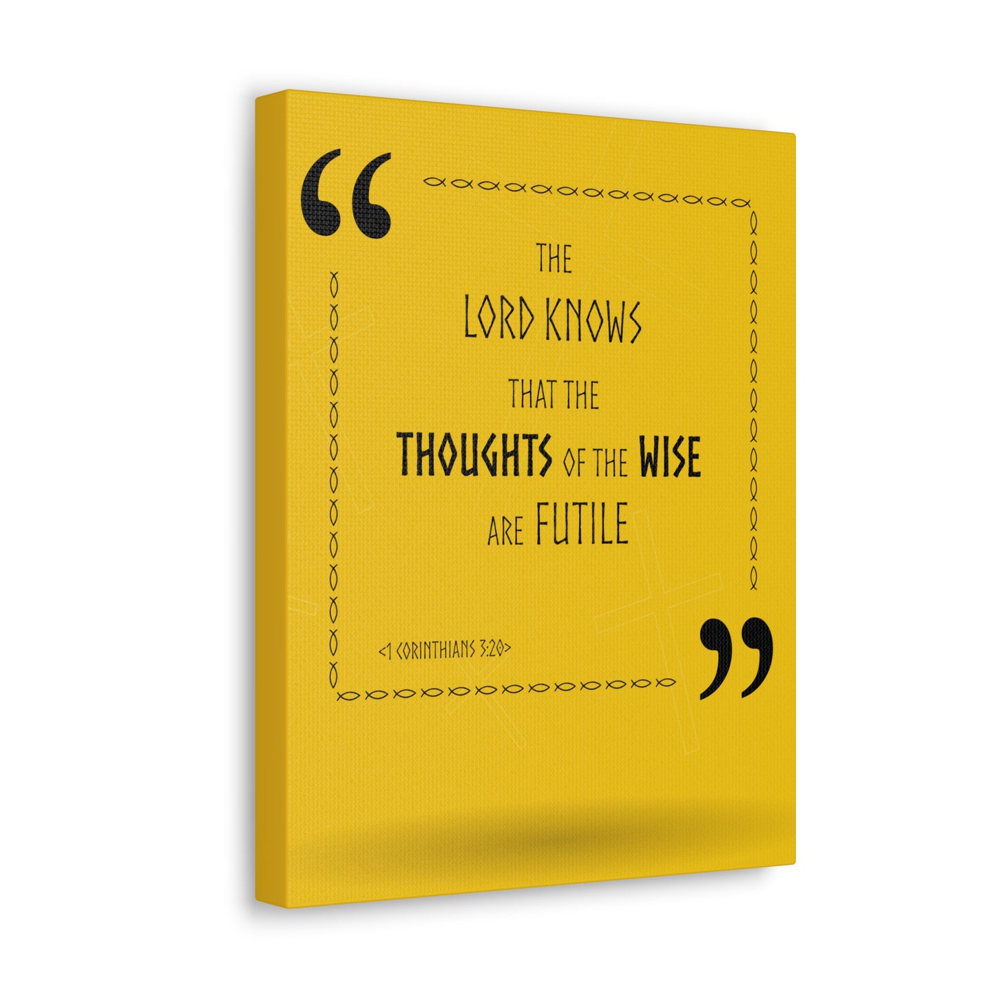 The Lord Knows 1 Corinthians 3:20 Christian Wall Art Bible Verse Print Ready To Hang