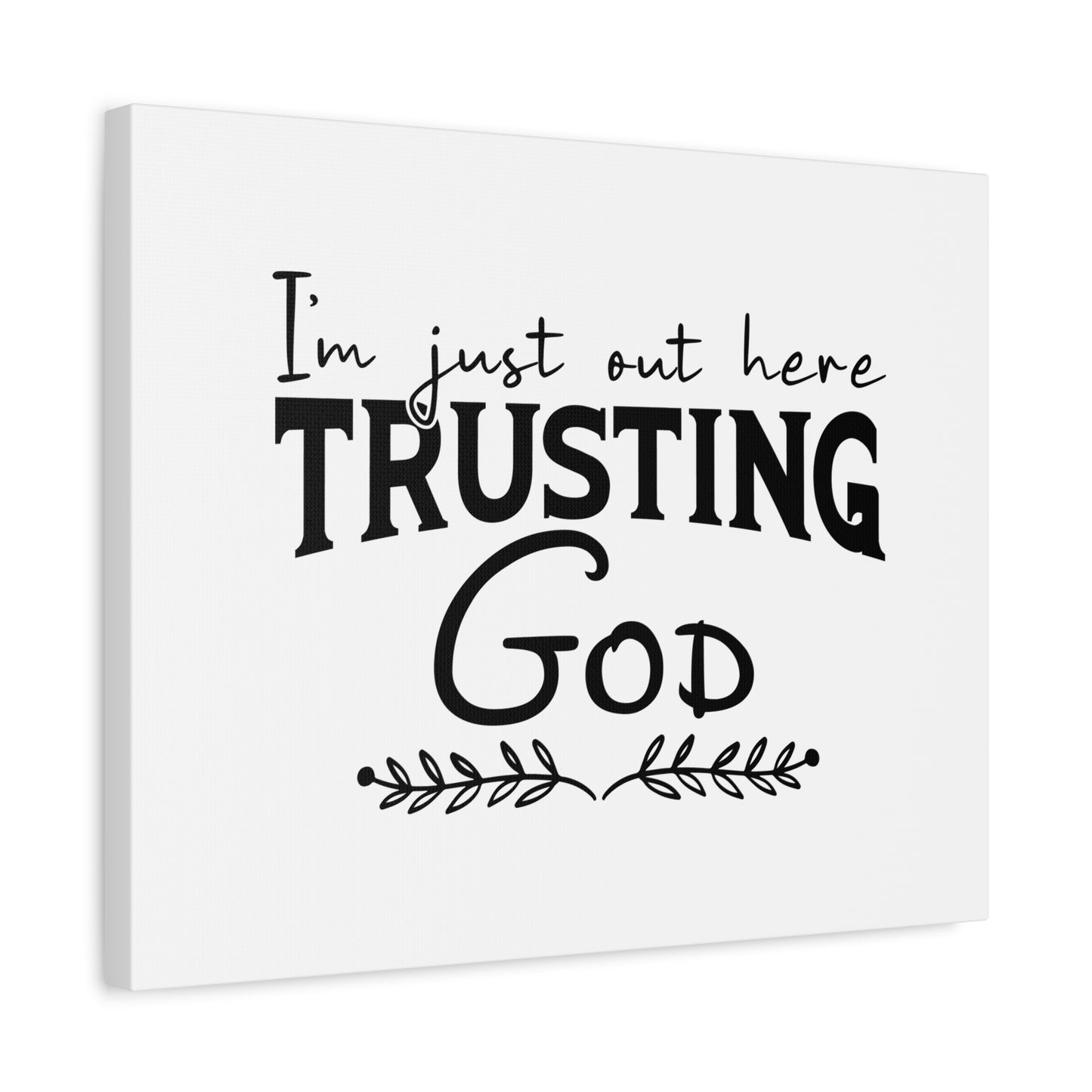 Scripture Canvas Trusting God Psalm 37:3 Leaves Christian Wall Art Bible Verse Print Ready to Hang