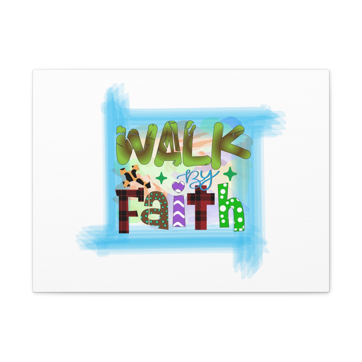 Walk By Faith 1 John 5:4 Christian Wall Art Bible Verse Print Ready to Hang