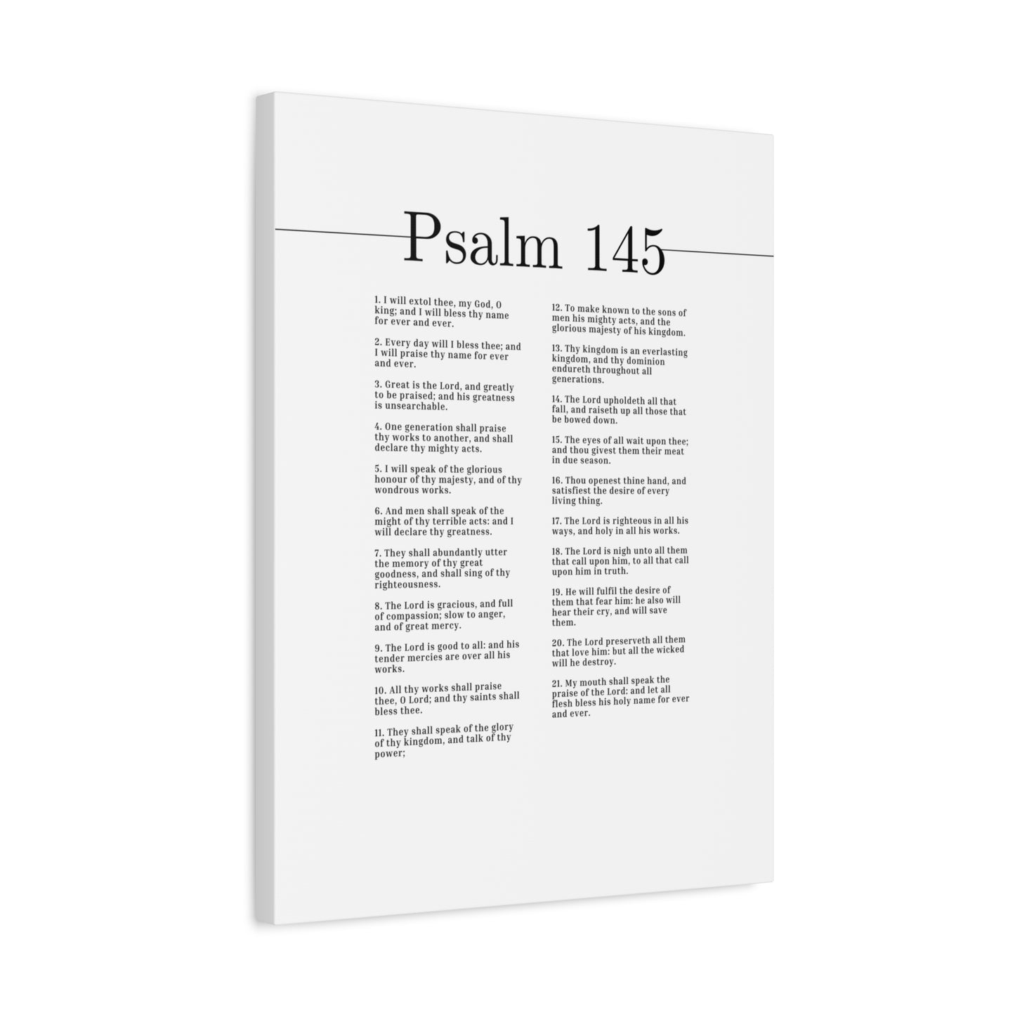 Scripture Canvas My God, O King Psalm 145 Christian Wall Art Bible Verse Print Ready to Hang