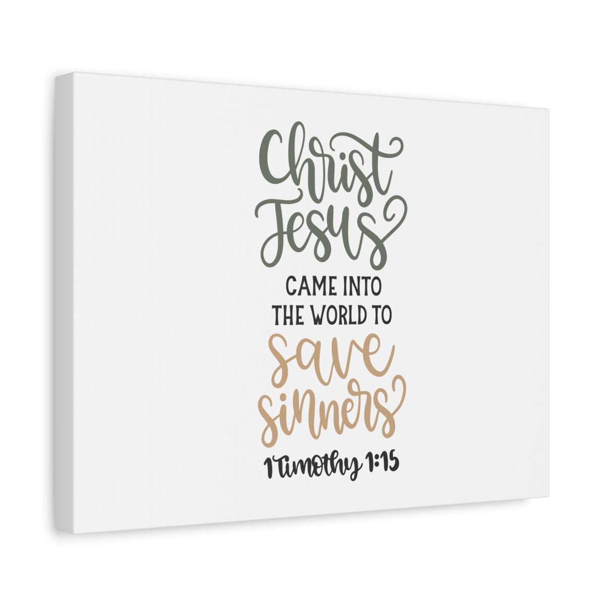 Scripture Canvas To Save Sinners 1 Timothy 1:15 Christian Wall Art Bible Verse Print Ready to Hang