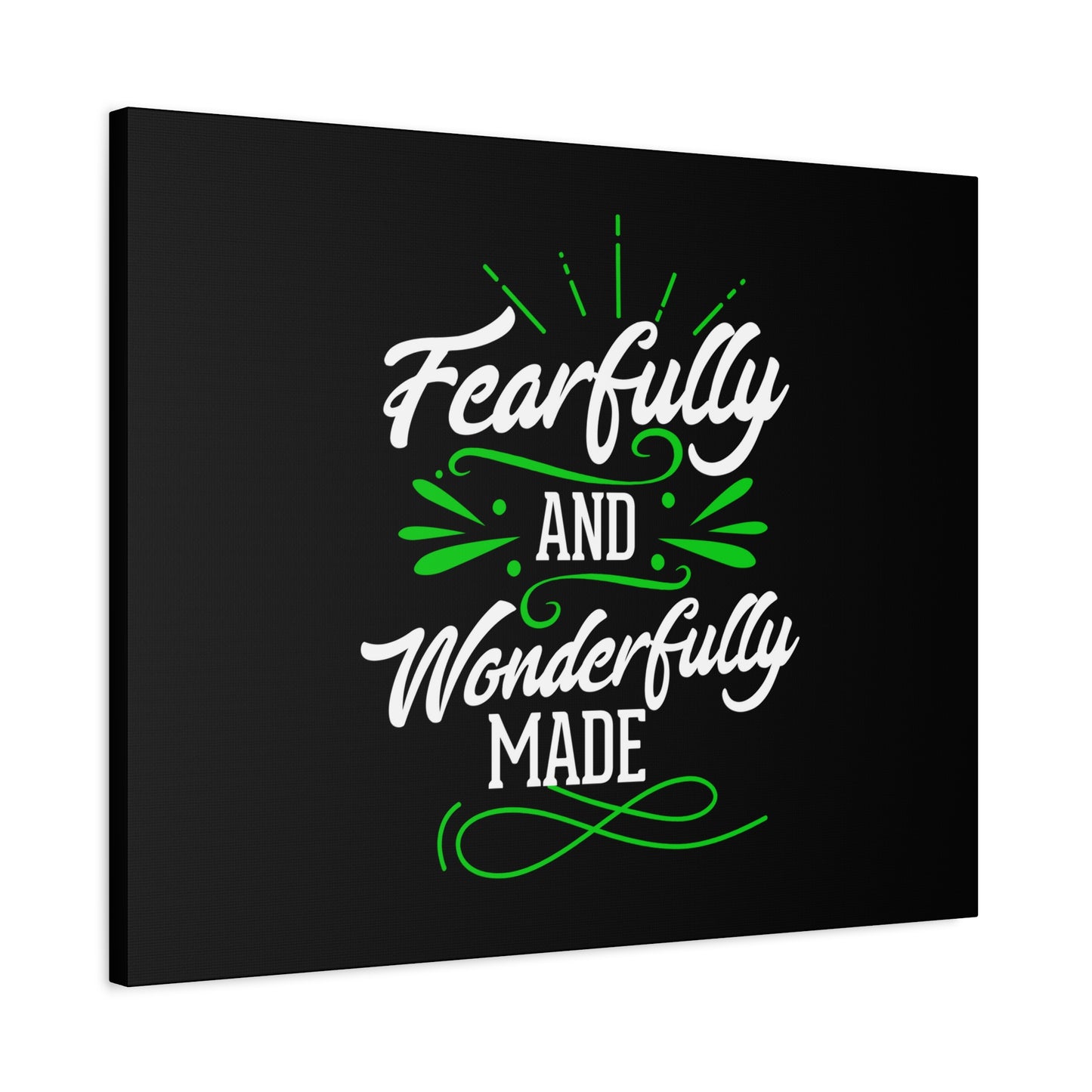 Scripture Canvas Wonderfully Made Psalm 139:14 Christian Wall Art Print Ready to Hang