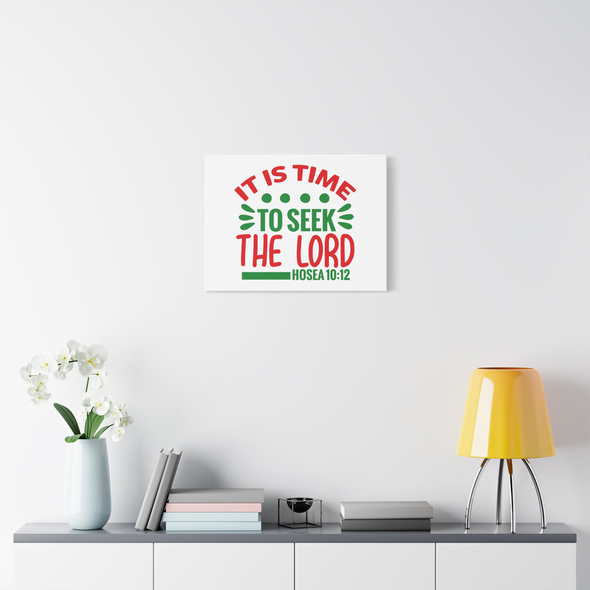 Scripture Canvas Seek The Lord Hosea 10:12 Christian Wall Art Bible Verse Print Ready to Hang
