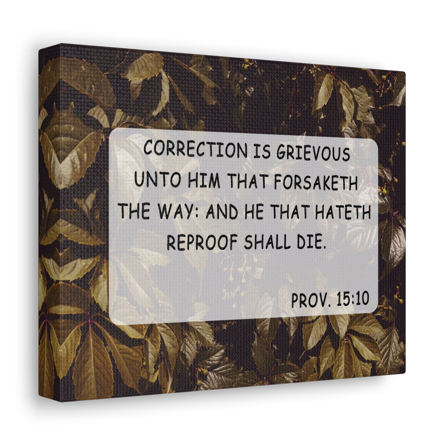 Unto Him Proverbs 15:10 Bible Verse Canvas Christian Wall Art Ready to Hang