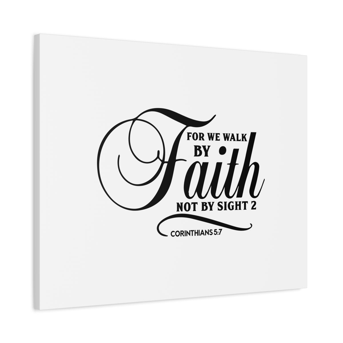 Scripture Canvas Not By Sight Corinthians 5:7 Christian Wall Art Bible Verse Print Ready to Hang