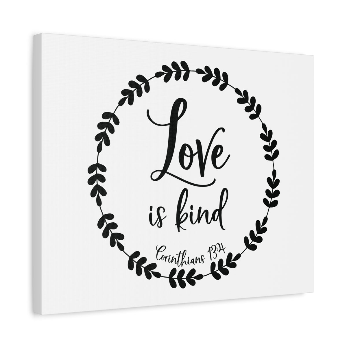 Scripture Canvas Love Is Kind Corinthians 13:4 Christian Wall Art Bible Verse Print Ready to Hang