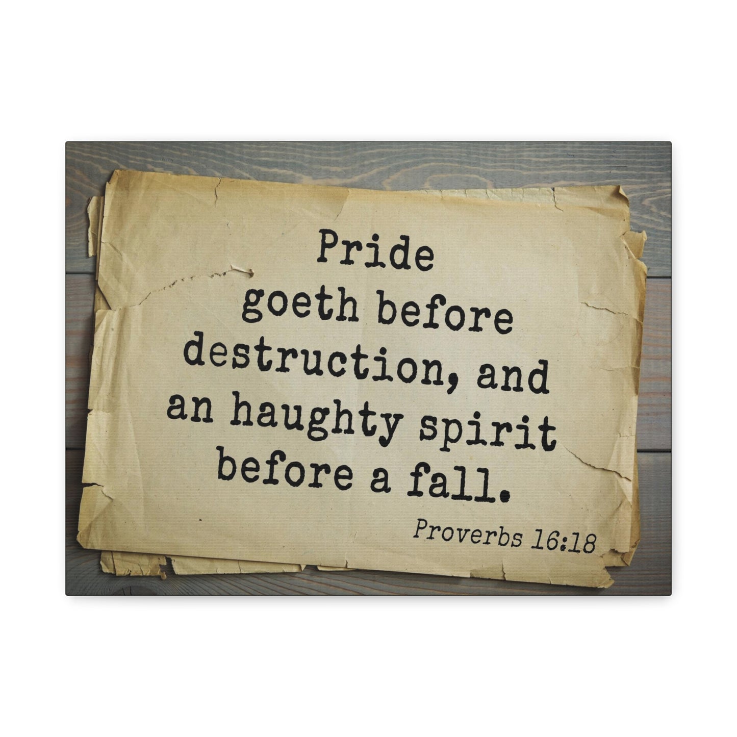 Before A Fall Proverbs 16:18 Bible Verse Canvas Christian Wall Art Bible Verse Print Ready To Hang