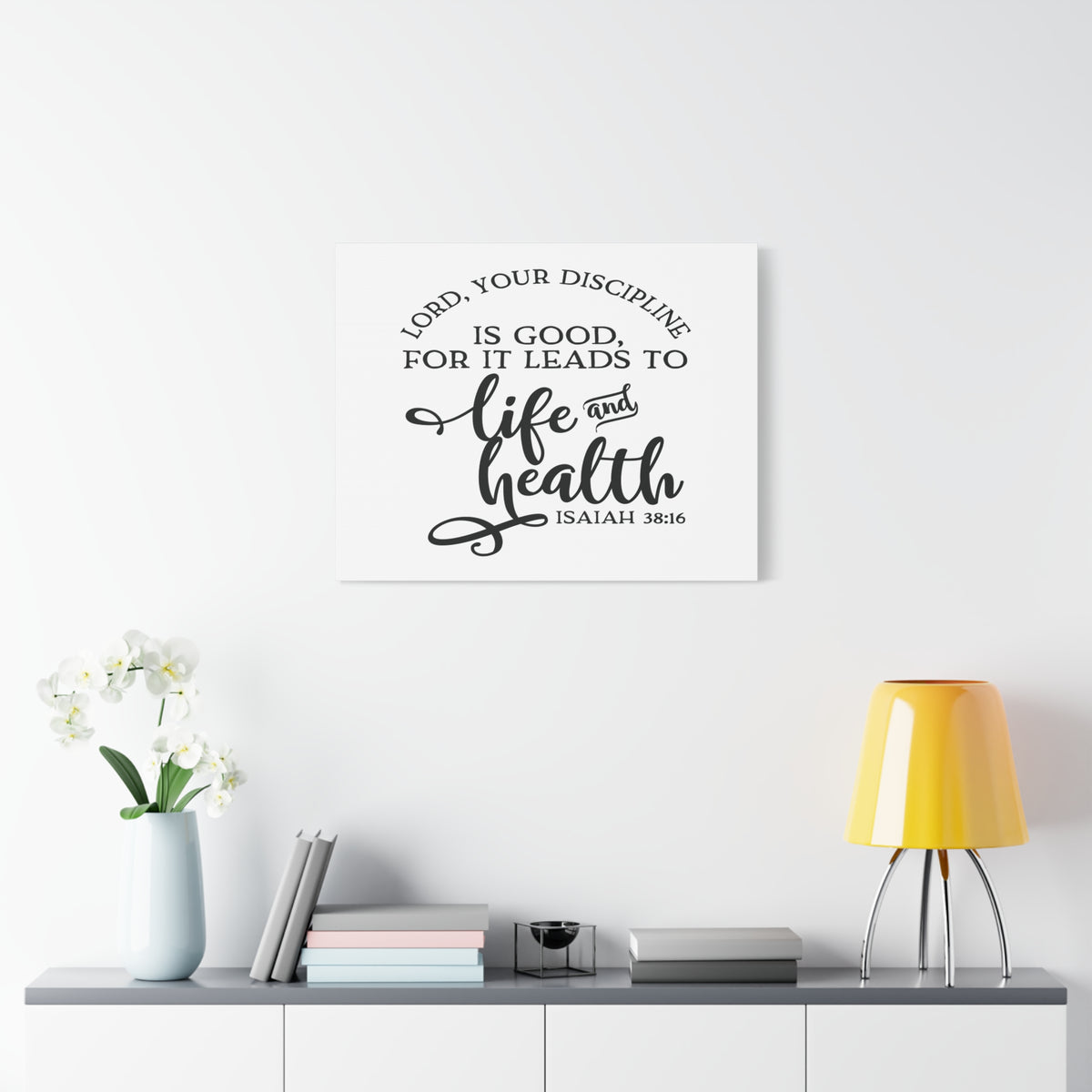 Scripture Canvas Life And Health Isaiah 38:16 Christian Wall Art Bible Verse Print Ready to Hang