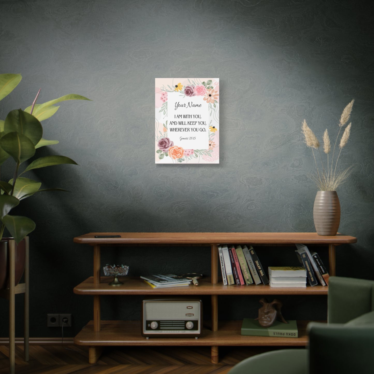 Scripture Walls Personalized Genesis 28:15 I Am With You  Bible Chapter Canvas Christian Wall Art Ready to Hang