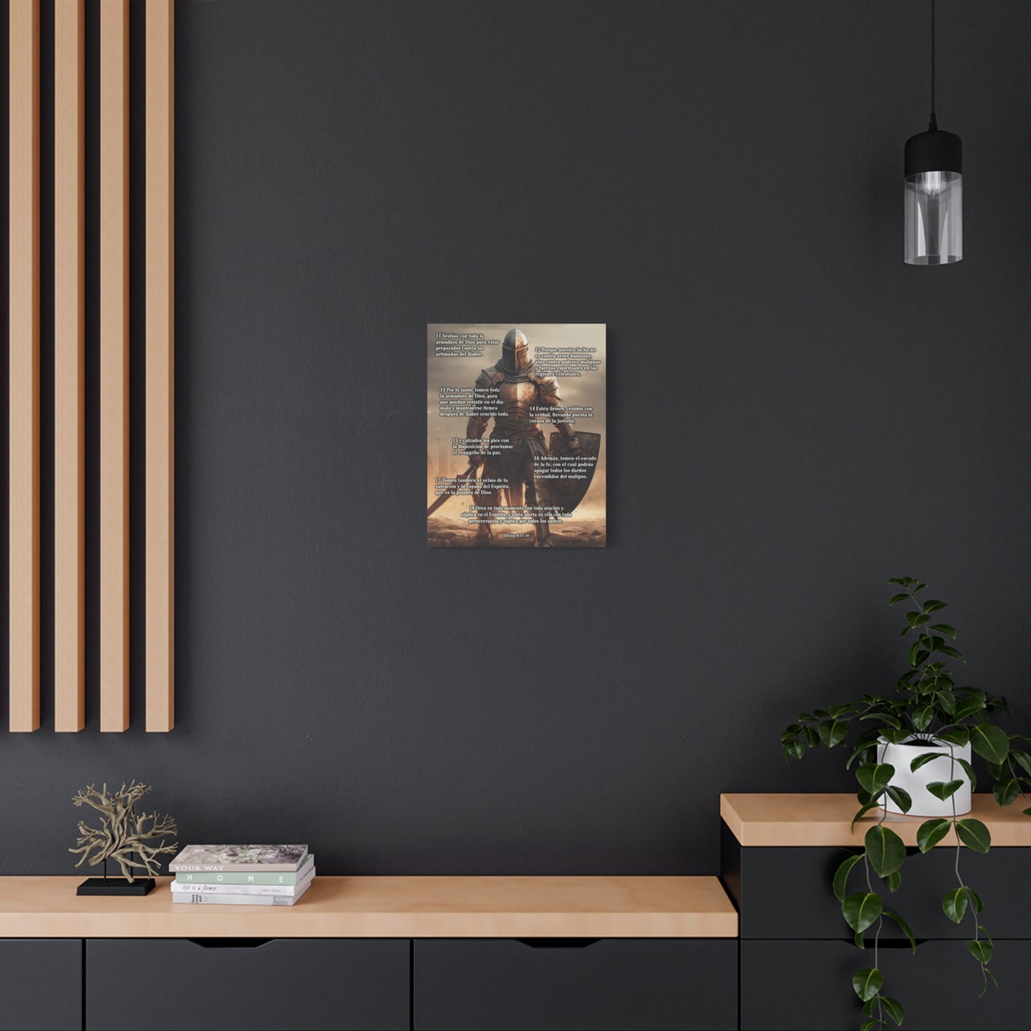 Scripture Walls Armour Of God Ephesians 6:11-18 Standing Warrior Spanish Christian Wall Art Print Ready to Hang Unframed
