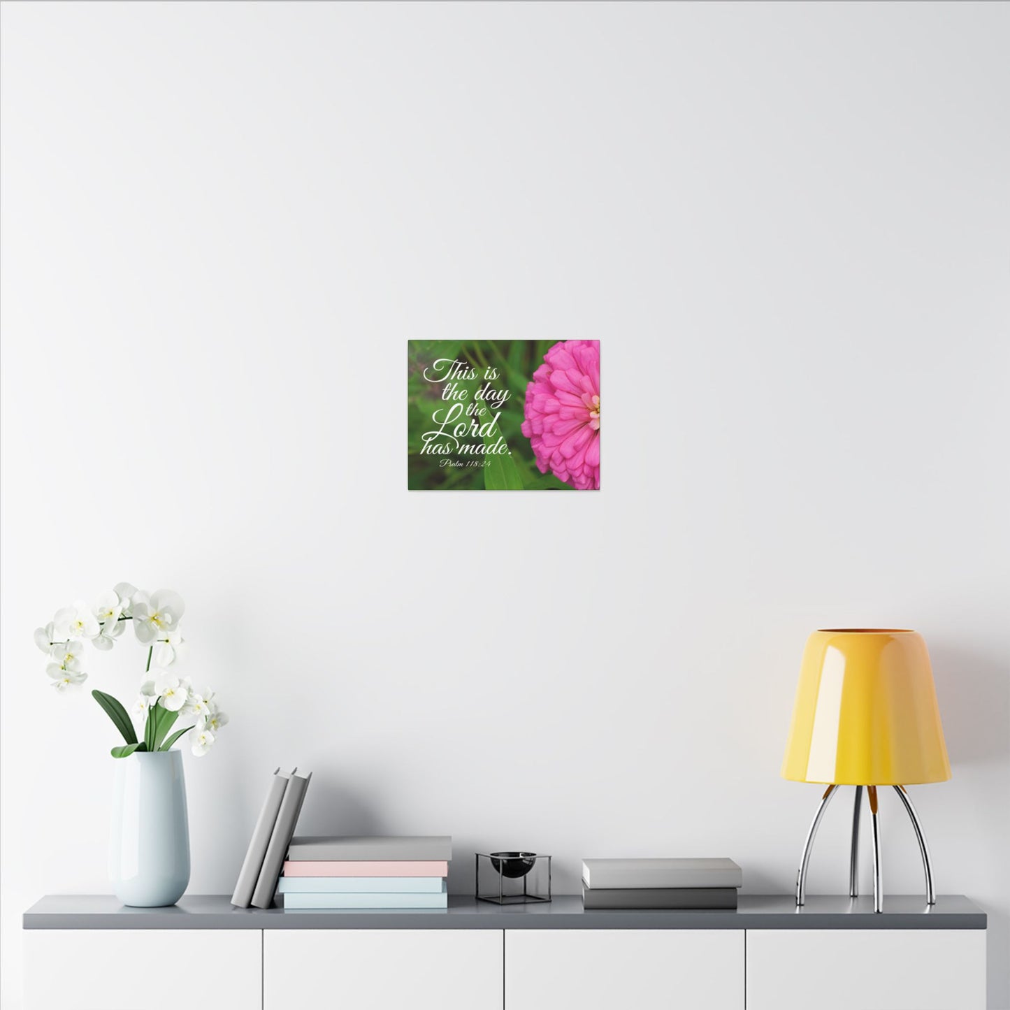Scripture Canvas The Lord Has Made Psalm 118:24 Christian Wall Art Bible Verse Print Ready to Hang